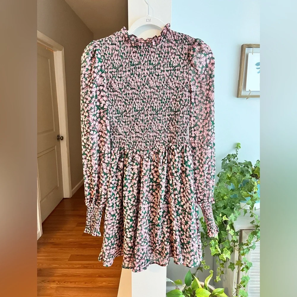LULUS Floral Forever Floral Print Smocked Skater Dress - Picture 3 of 8